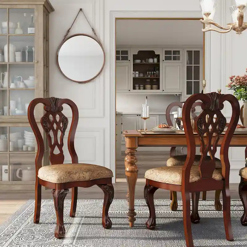 Traditional Wood Dining Chairs (Set of 2)
