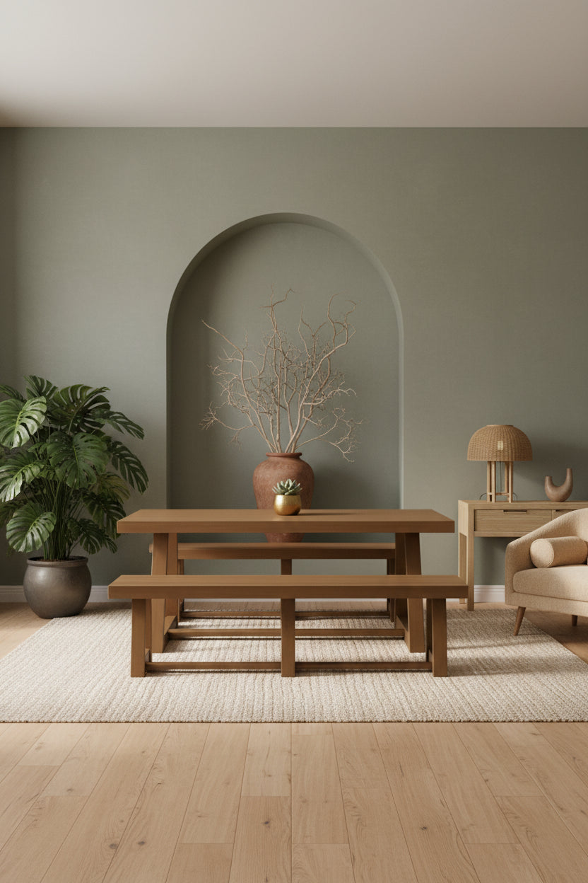 Plank and Beam Classic Solid Wood Dining Bench - 86