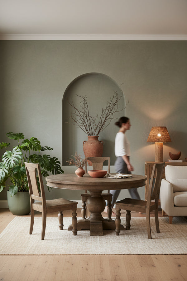Copper Grove Abenberg Weathered Mango Round Dining Table