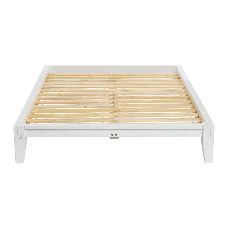 Solid Wood Platform Bed with Japanese Joinery